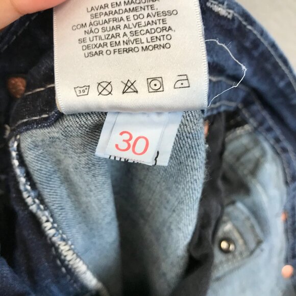 Miss Me Signature Boot Cut jean Sz 30 Rhinestones blue - Picture 11 of 12